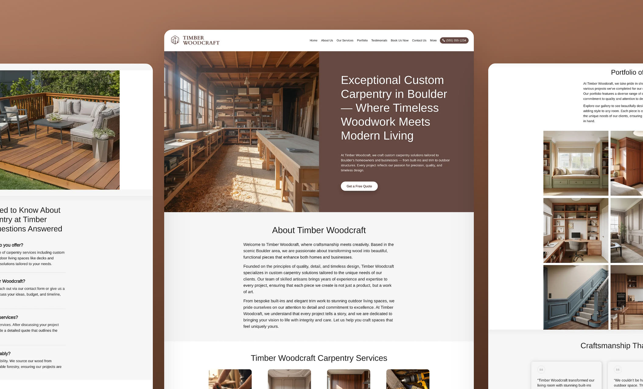 Best Carpentry & Woodworking Website Templates Zarla Website Designs