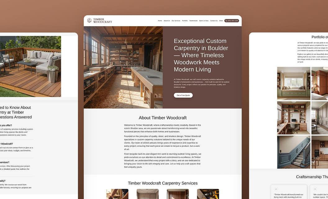 Timber Woodcraft Carpentry Website Template
