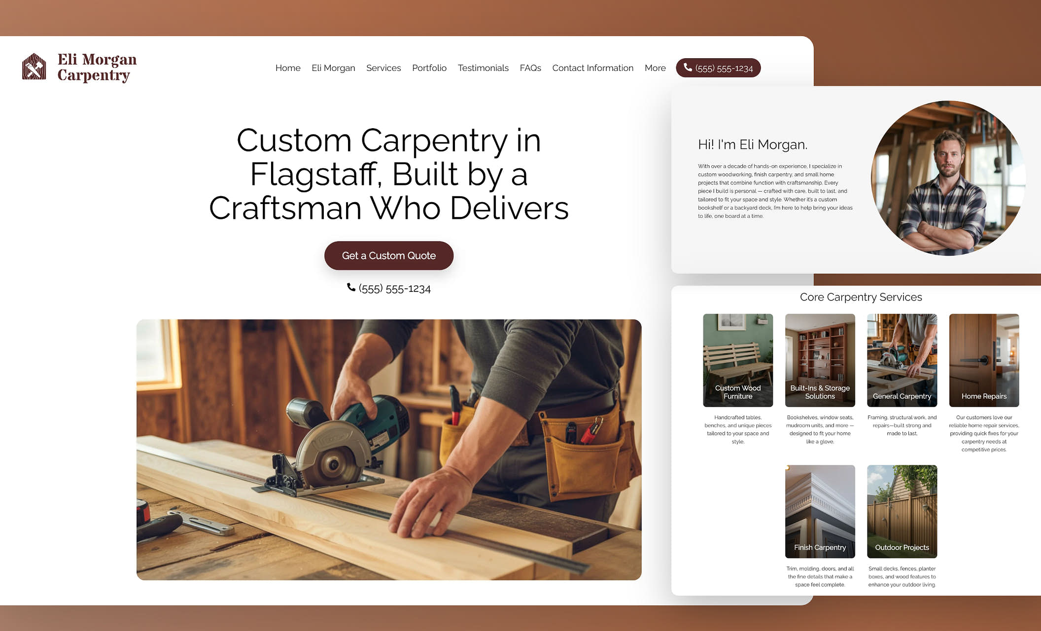 Best Carpentry & Woodworking Website Templates | Zarla Website Designs ...