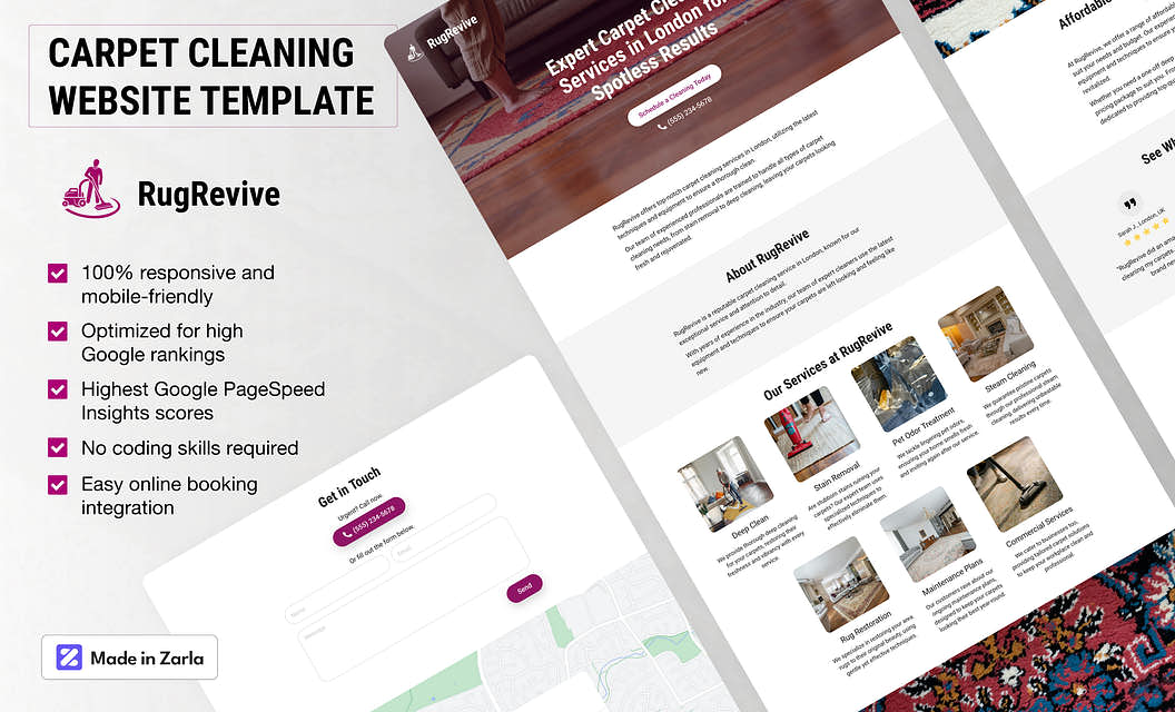 RugRevive Carpet Cleaning Website Template