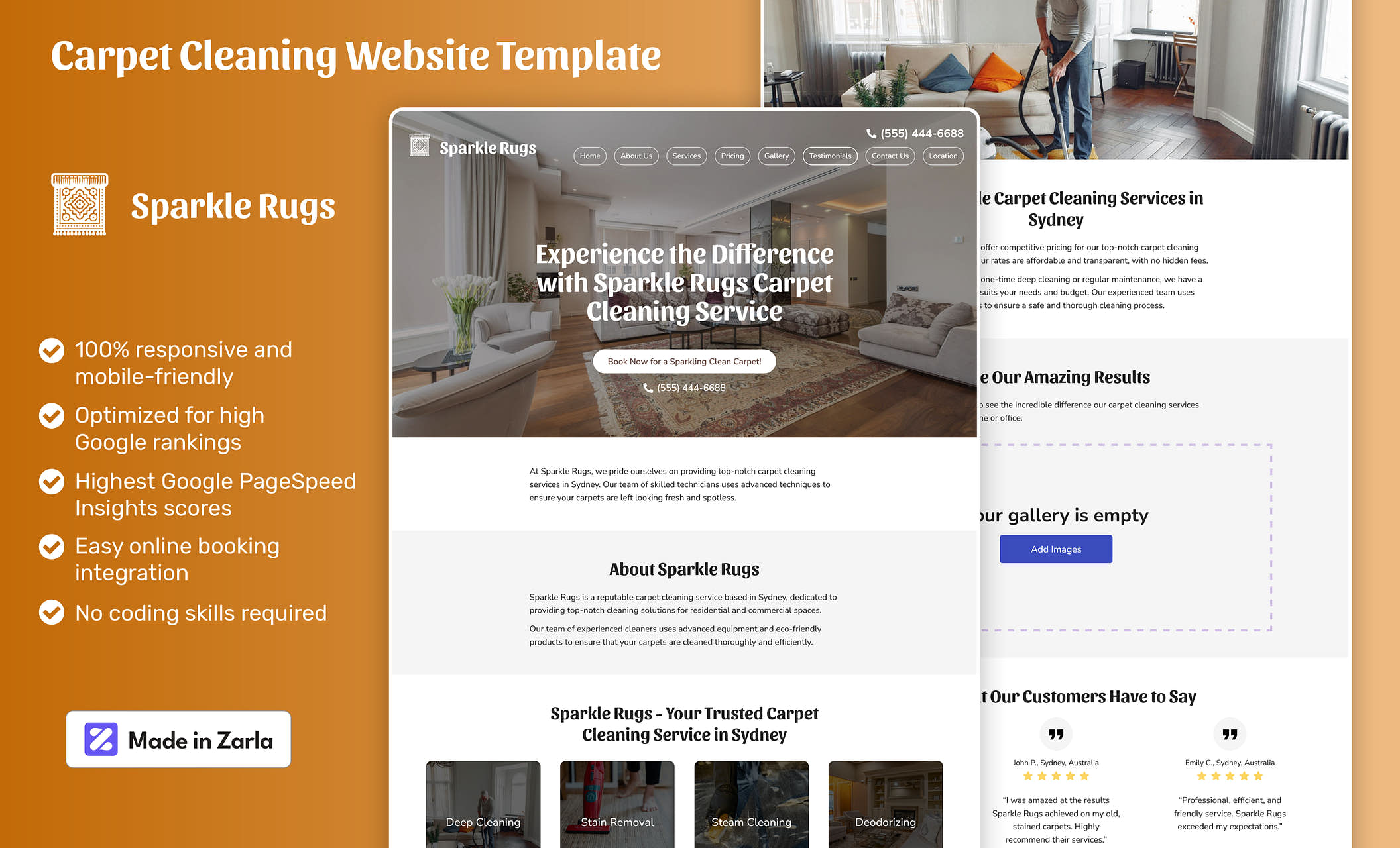 Carpet Cleaning Website Templates Professional Designs for Cleaners