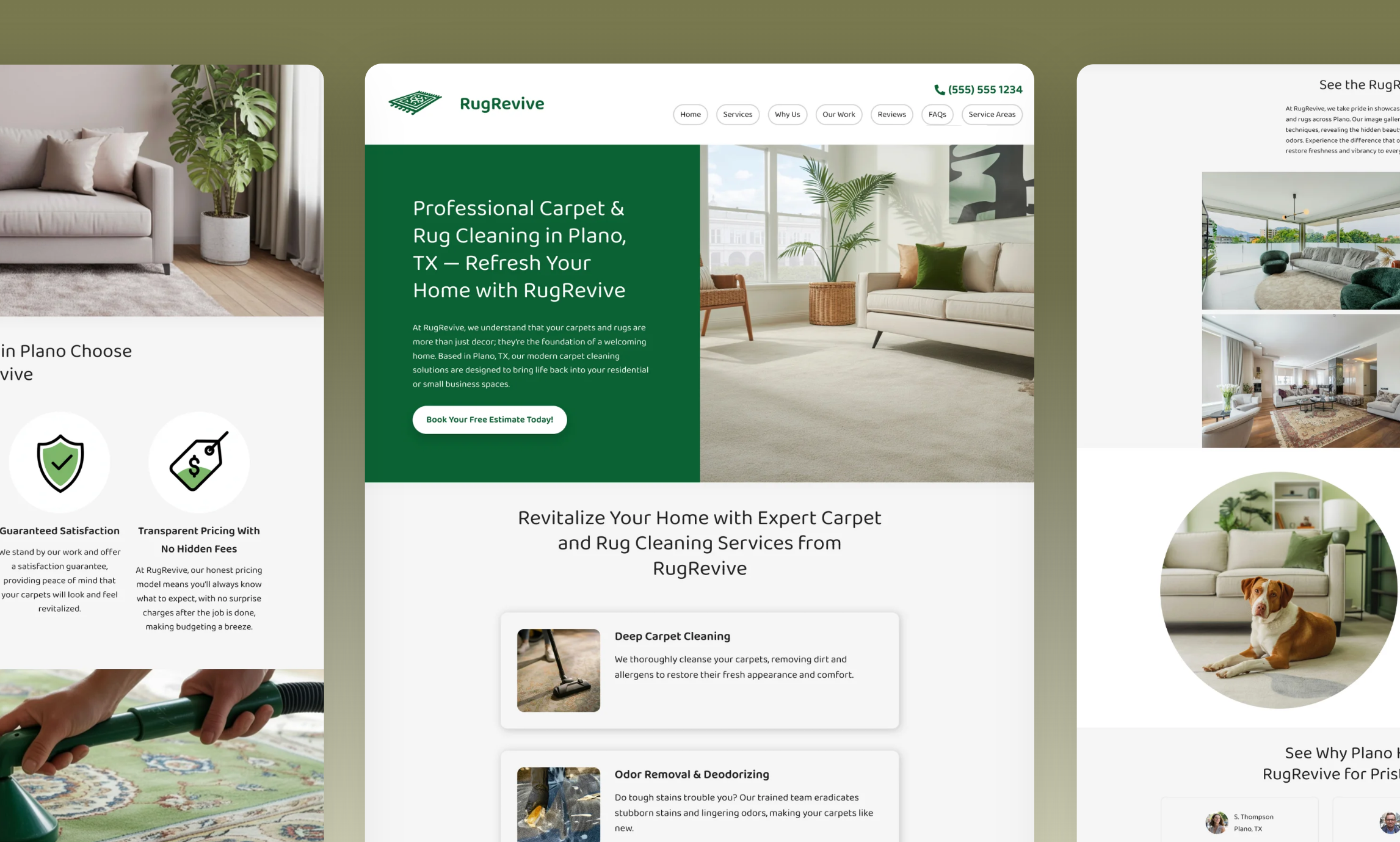 Preview of website template RugRevive