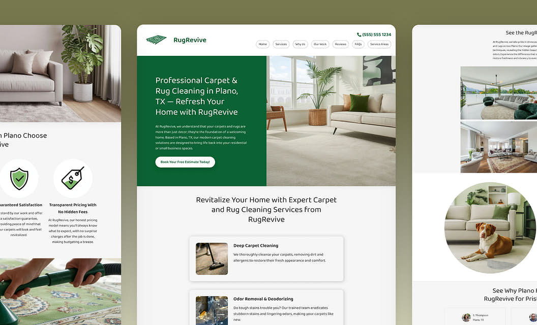 RugRevive Carpet Cleaning Website Template