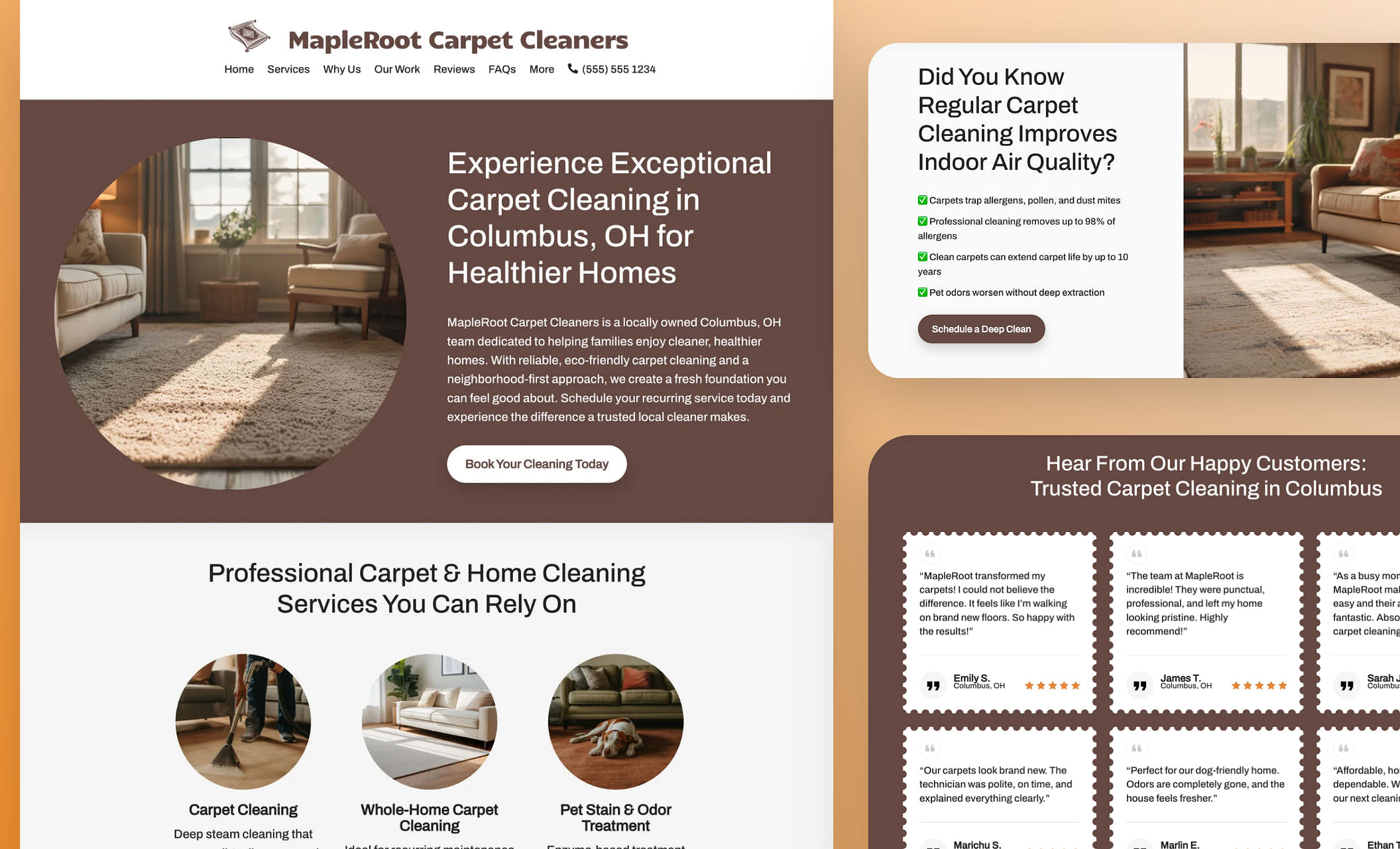 Carpet Cleaning Website Templates Free, Professional Designs for Cleaners