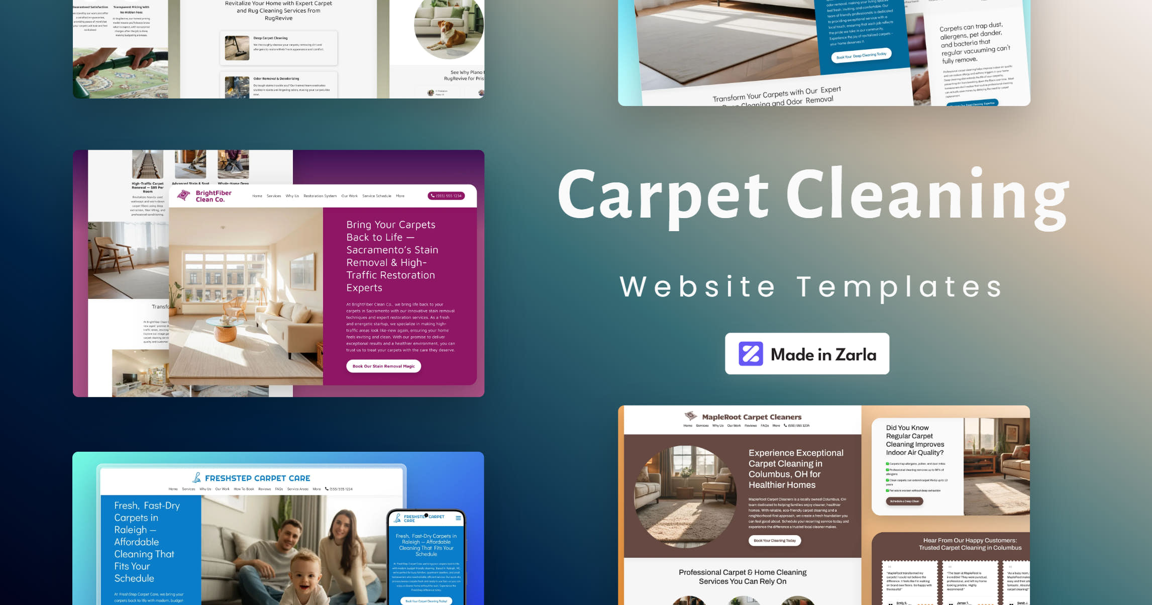 Carpet Cleaning Website Templates Professional Designs for Cleaners
