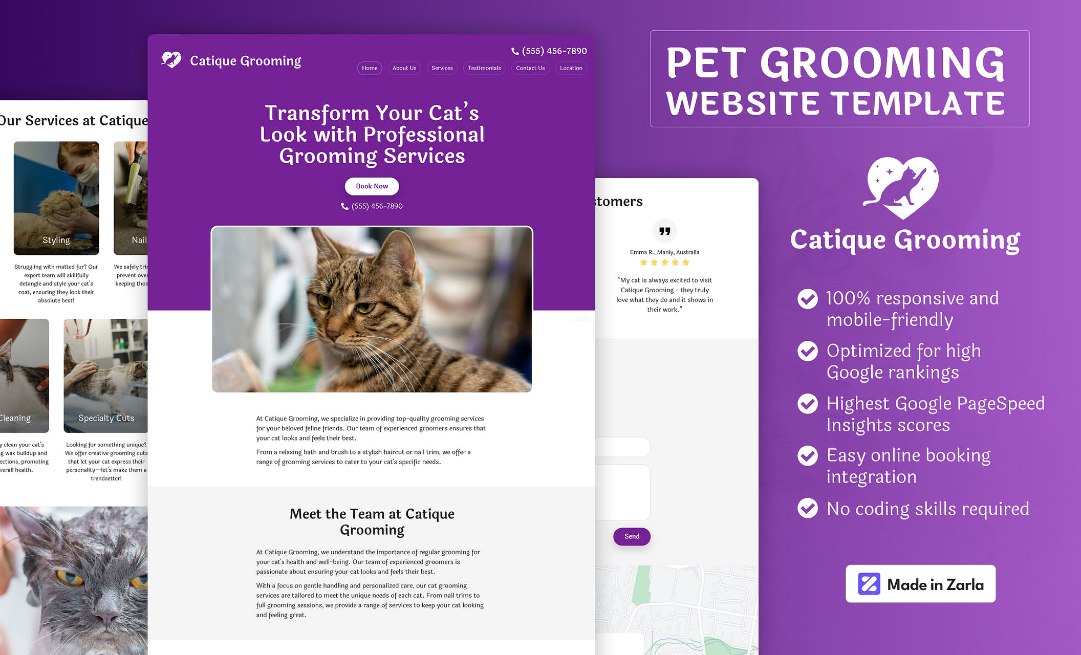 Best pet grooming website templates for cat and dog groomers