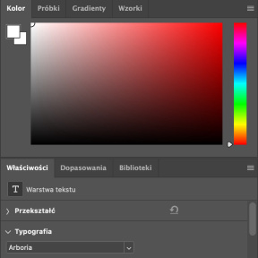 Zmień kolor tekstu.