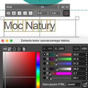 Zmień kolor tekstu.