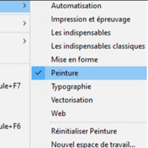 Changez d'espace de travail.