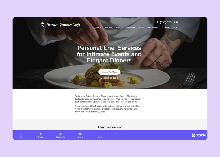 Screenshot of Zarla Editor's UI for selecting fonts and color palettes and uploading custom images