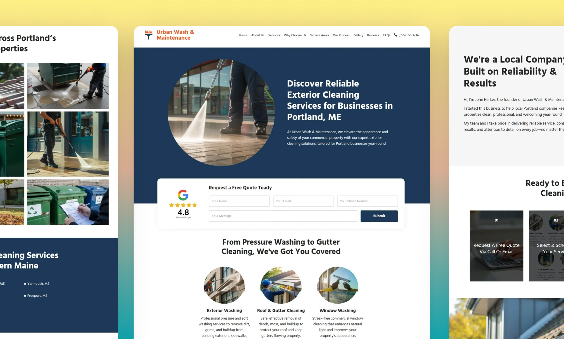 Preview of website template Urban Wash & Maintenance