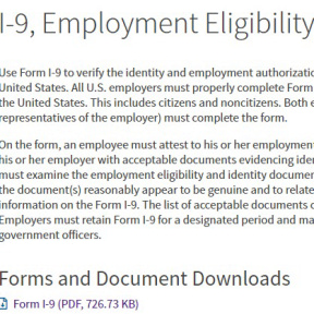 Complete form I-9.