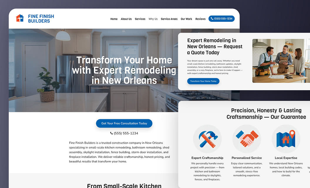 Fine Finish Builders Construction Website Template