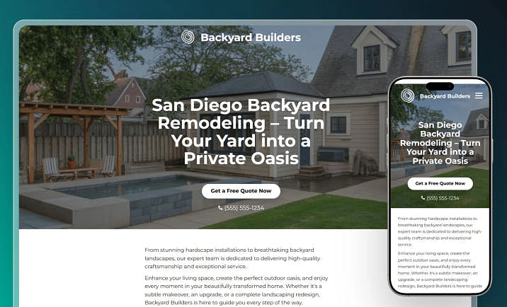 Construction Website Builder