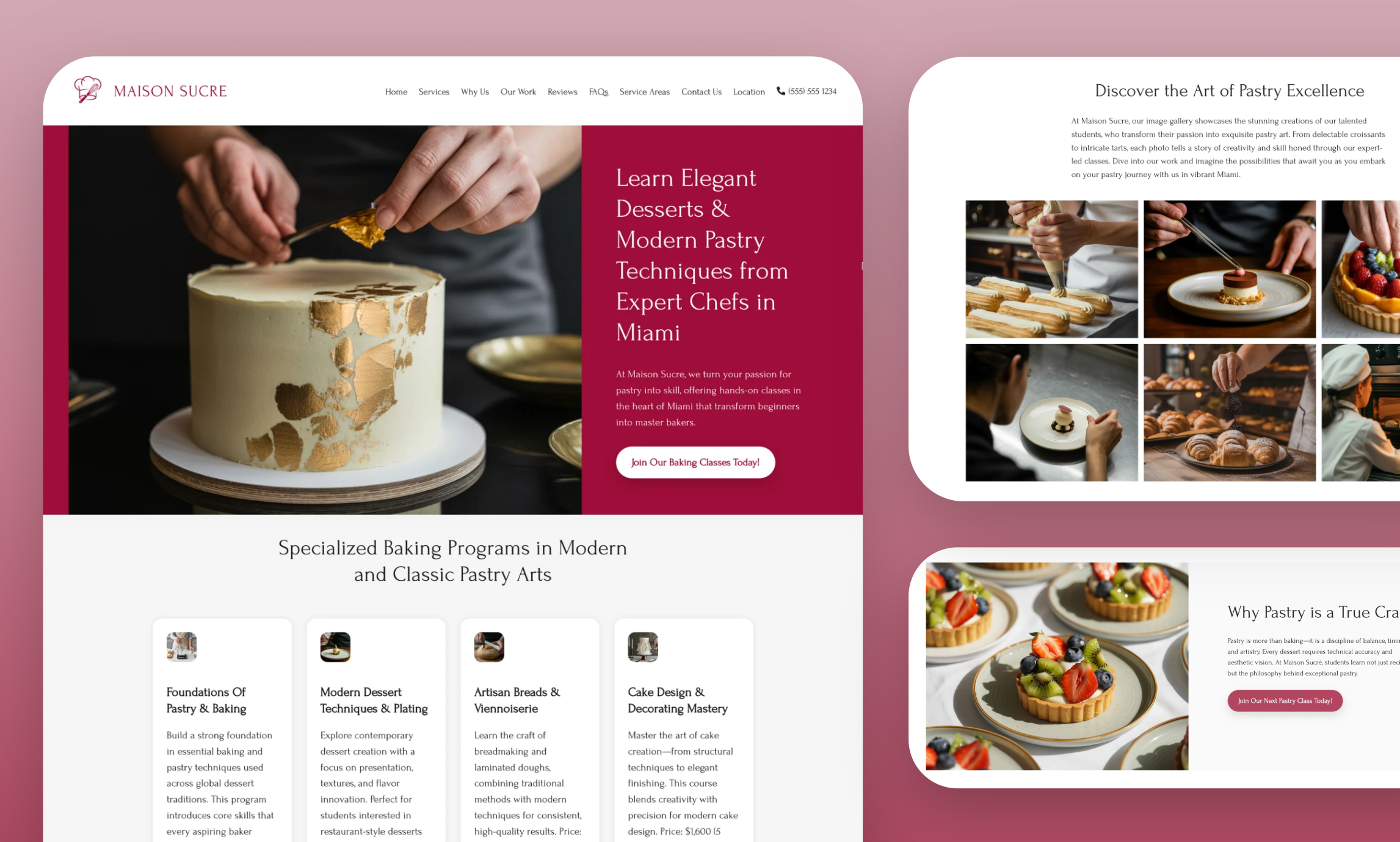 Preview of website template Maison Sucre