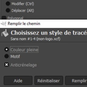 Créez un remplissage pour l'icône.