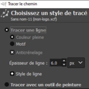 Créez un tracé pour l'icône.
