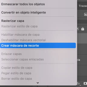 Crea una máscara de recorte.