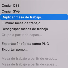 Crea una nueva mesa de trabajo.