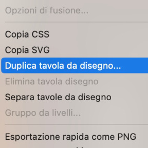 Crea una nuova Tavola da disegno.