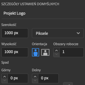 Określ parametry nowego dokumentu.