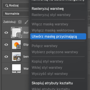 Utwórz maskę przycinającą.