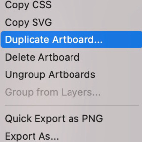 Create a new Artboard.