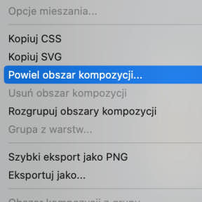 Utwórz nowy obszar kompozycji.