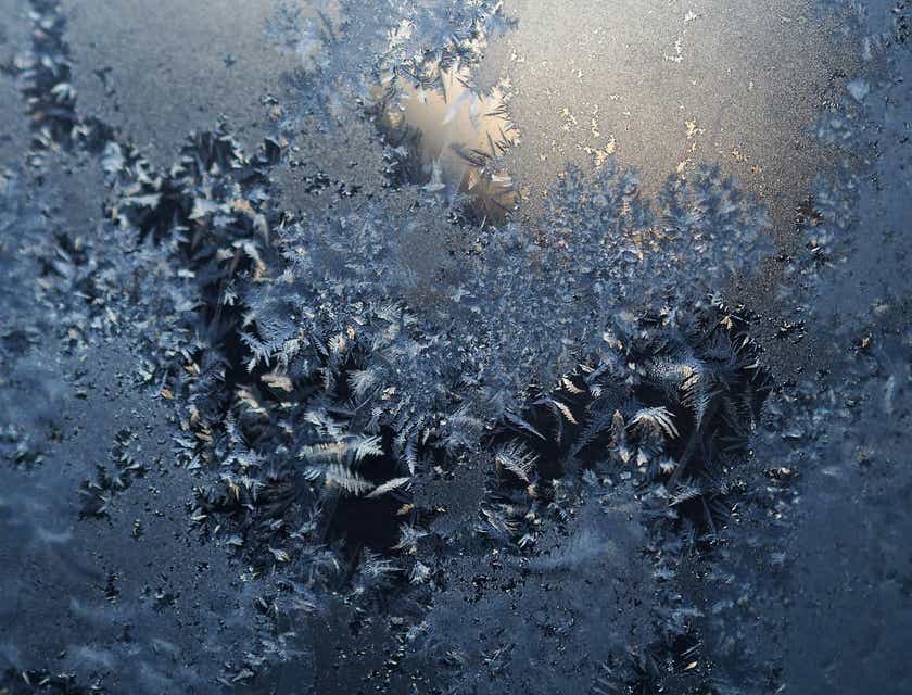 The frosted glass of a cryotherapy capsule.