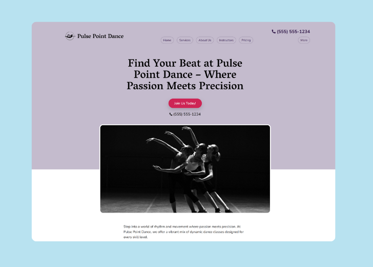 Revive Detailing landing page with the tagline 'Elevate the appearance and condition of your vehicle with Revive Detailing' with a picture of a shiny red car