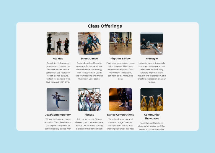 Spotless Touch landing page of a specific service titled 'Post Construction Cleaning' with a contact form on the side