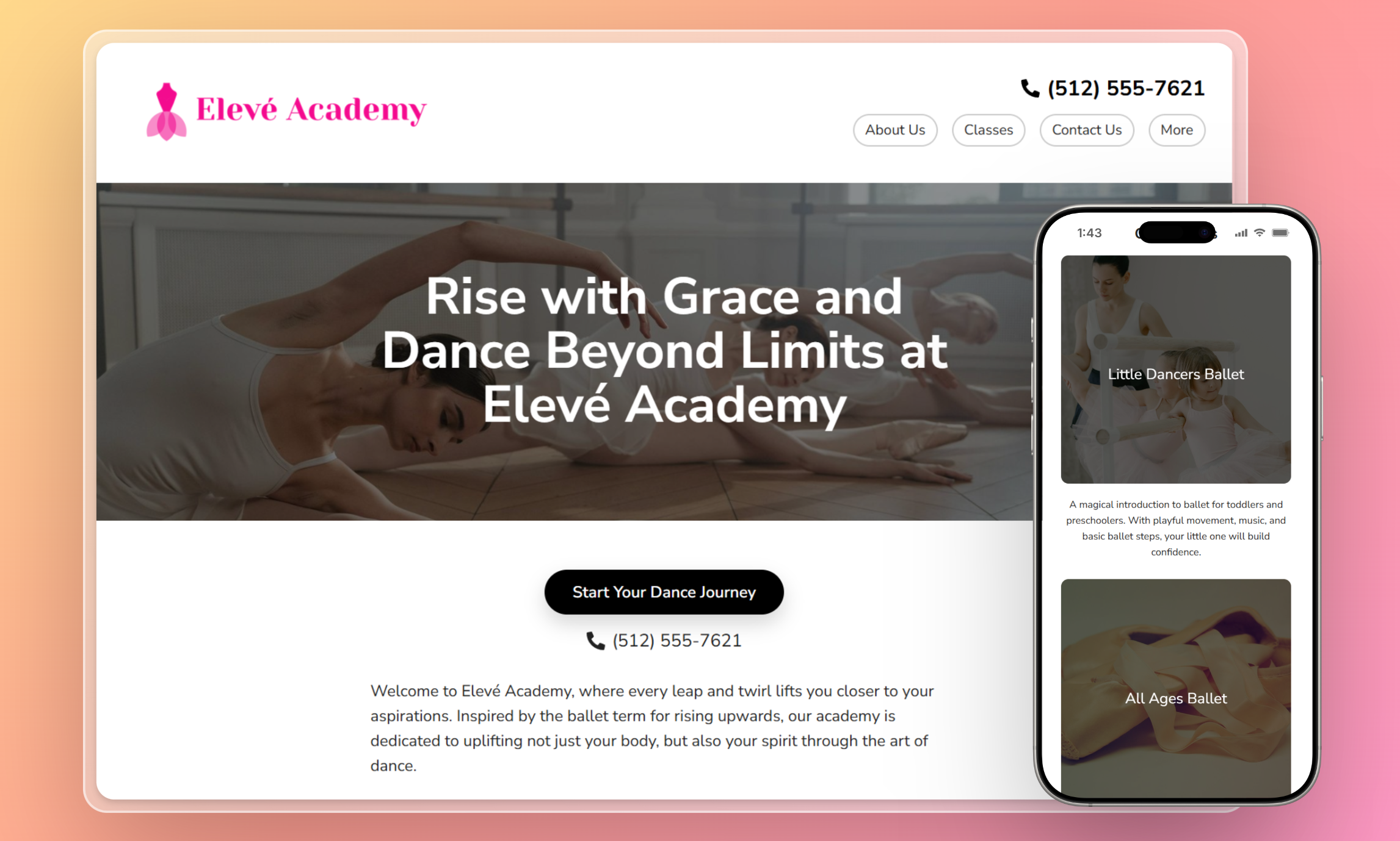 Dance Studio Website Builder