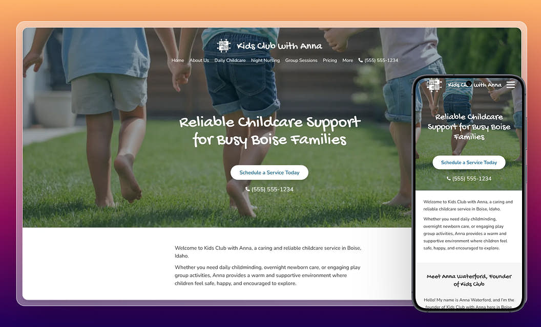 Kids Club with Anna - Daycare Website Template