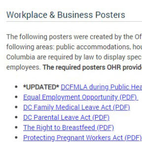 Display mandated workplace posters.
