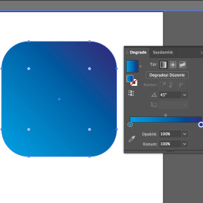 Degrade'ye renk tonları ekleyin.