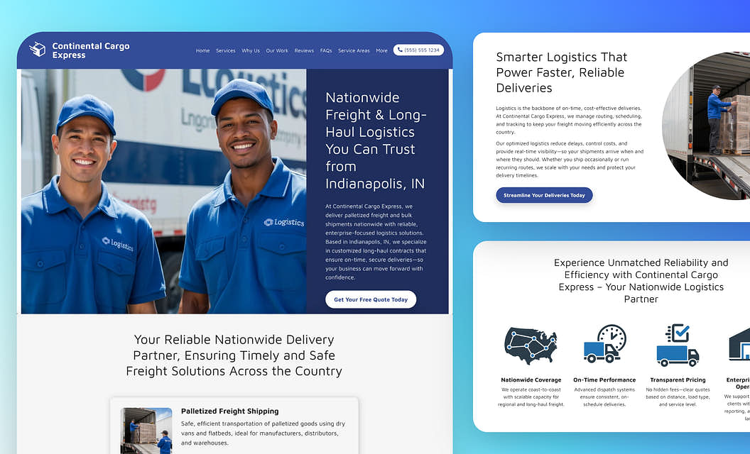 Continental Cargo Express Delivery Website Template
