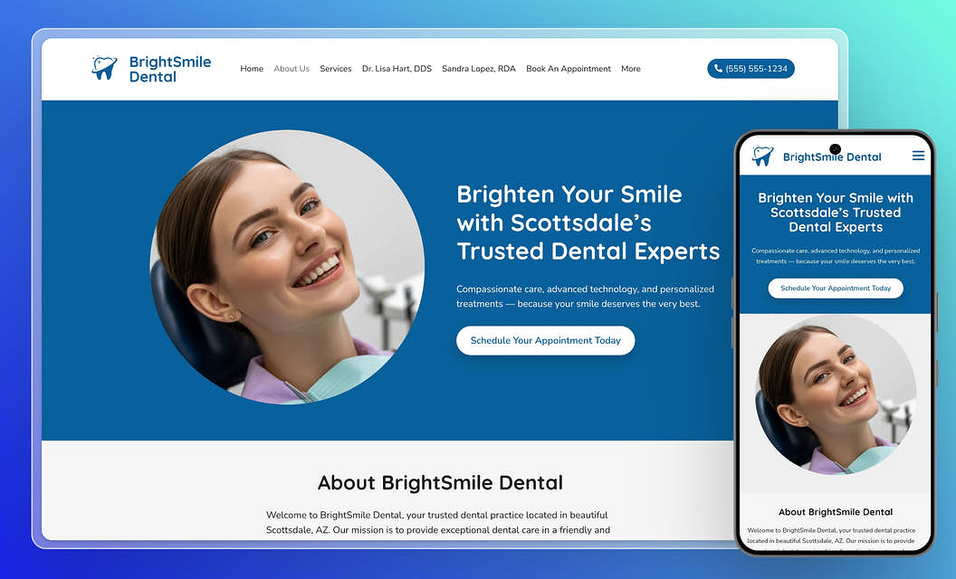 BrightSmile Dental Dentist Website Template