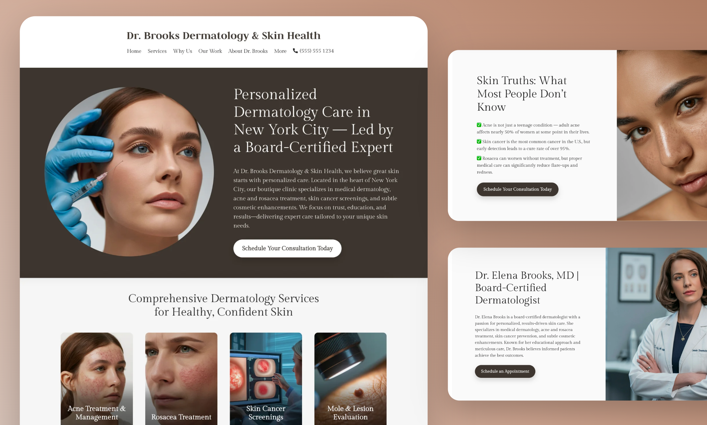 Preview of website template Dr. Brooks Dermatology & Skin Health