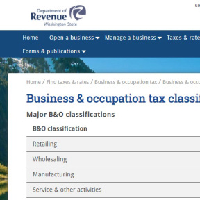 Determine your B&O tax rate.