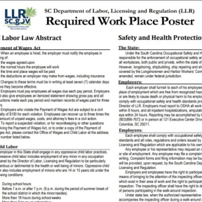 Display the mandatory posters in the workplace.