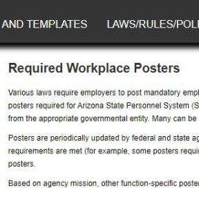 Display state-mandated workplace posters.