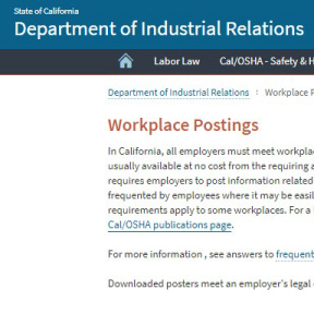 Display the mandatory posters in your workplace.