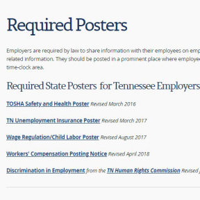 Display mandatory posters in your place of business.