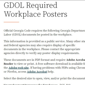 Display workplace posters.