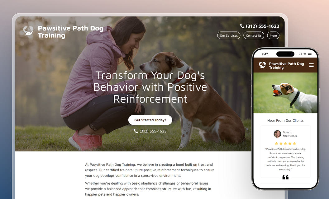 Pawsitive Path Dog Training Dog Training Website Template