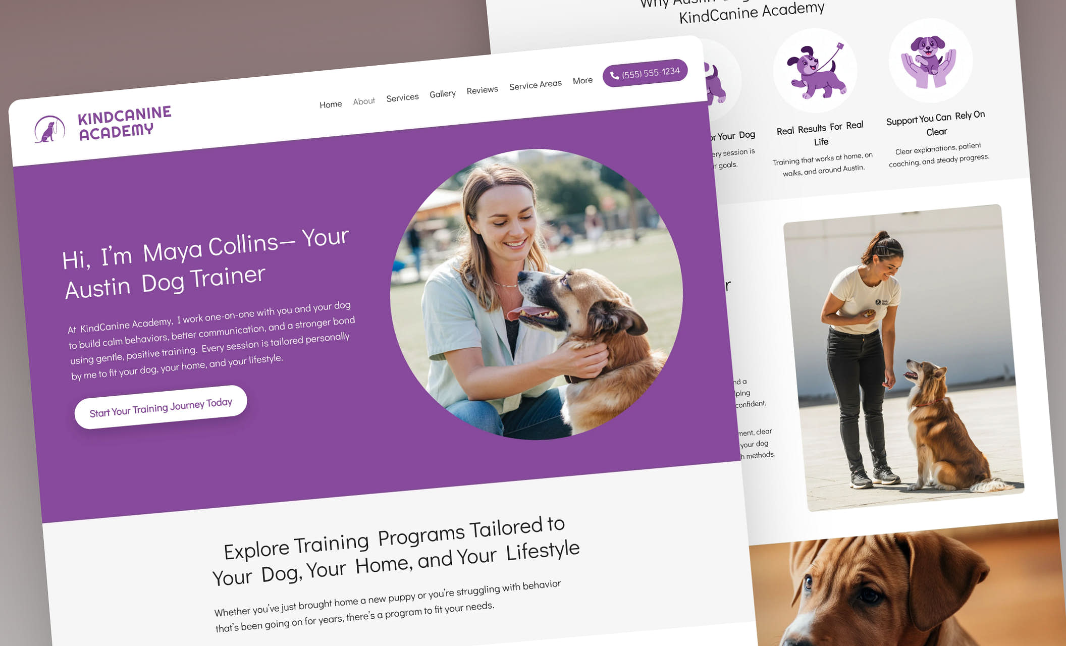 Free website templates for dog trainers and behaviorists