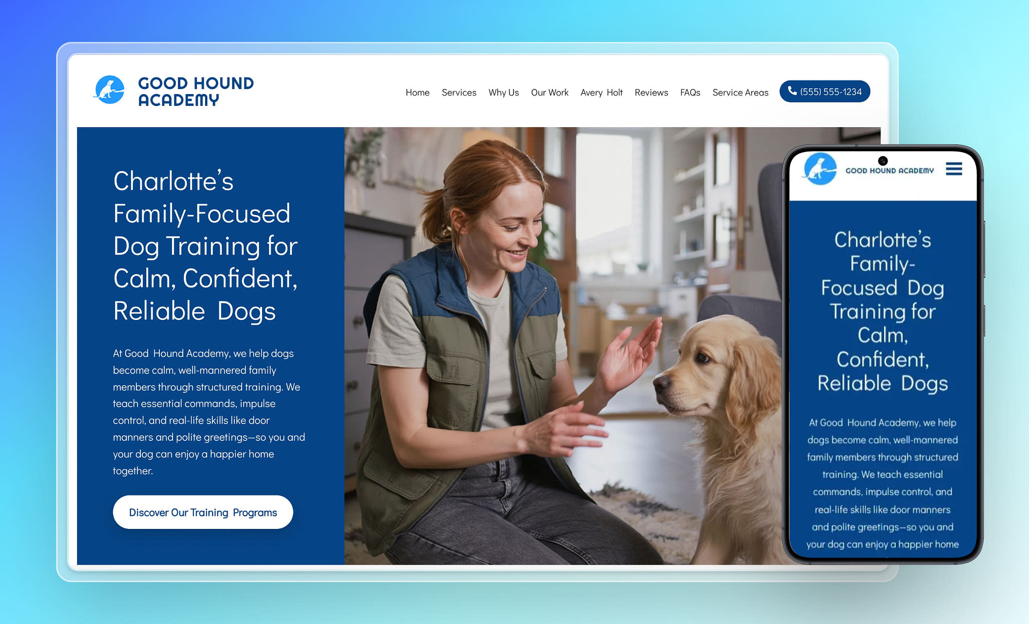 Free website templates for dog trainers and behaviorists