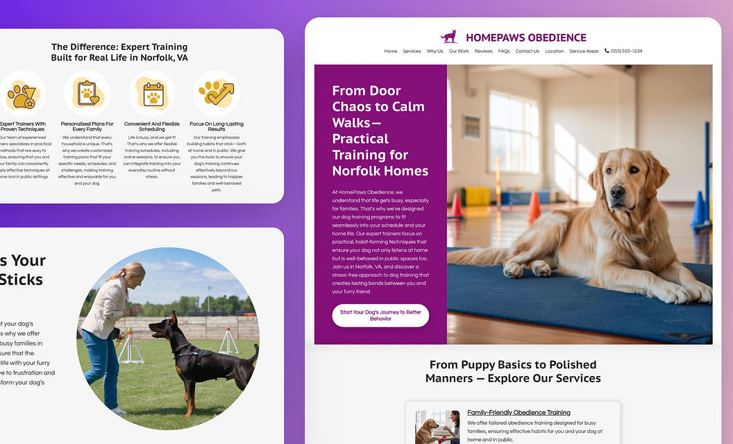 HomePaws Obedience Dog Training Website Template