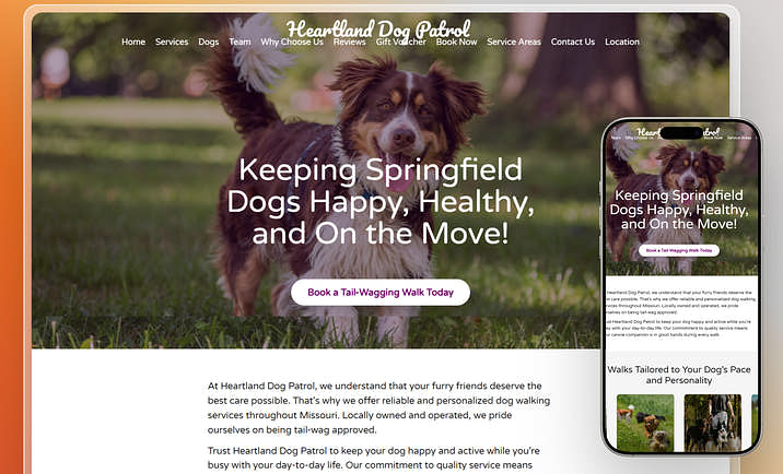 Dog Walking Website Builder