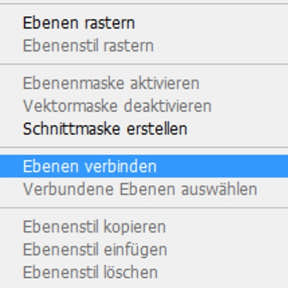 Verbinden Sie die Ebenen.